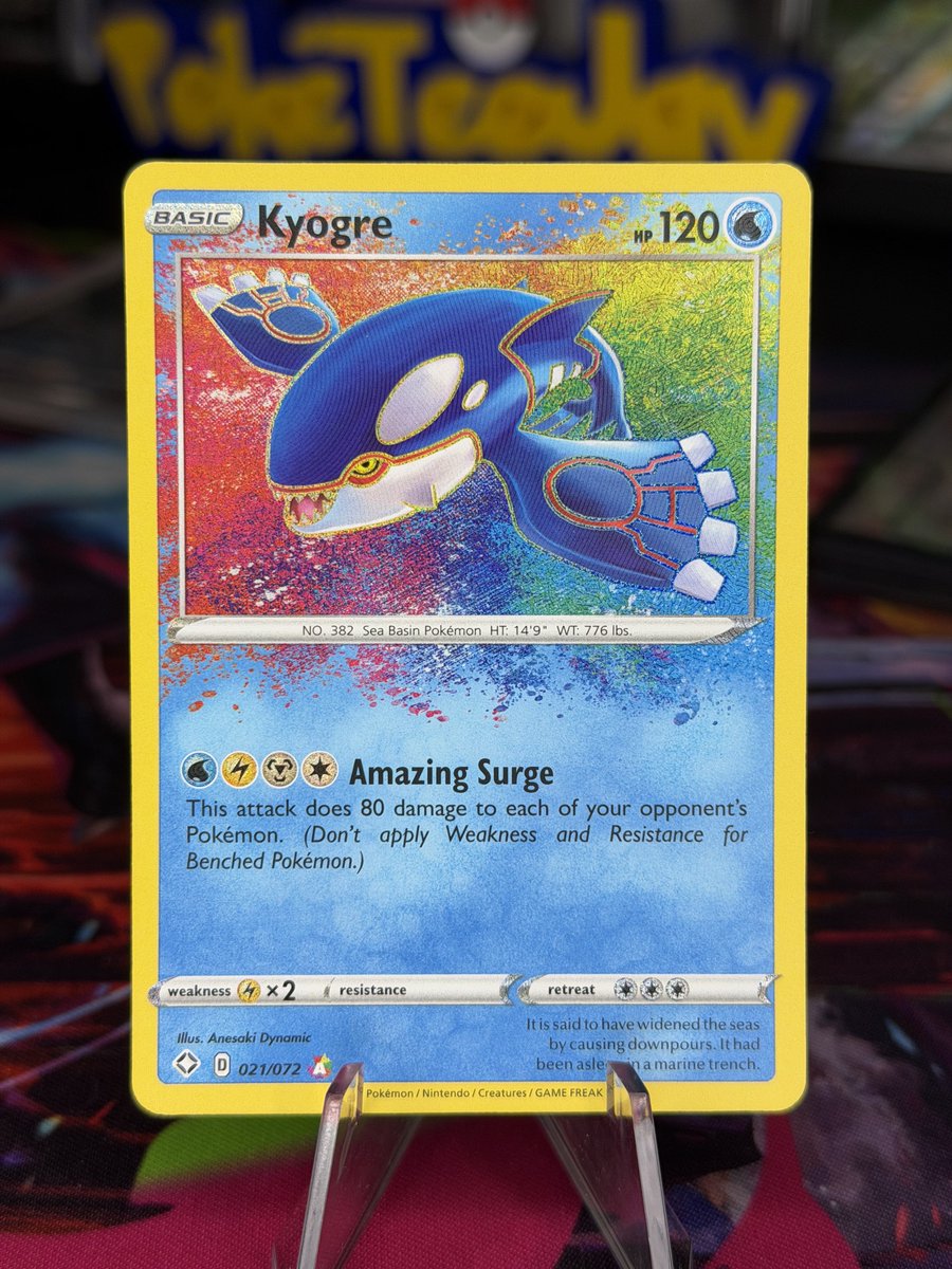 PokeTeeJay's tweet image. 💧 FREE POKÉMON 💧 

Giving away this free Amazing Rare Kyogre ✨ 

To enter:

• Follow @PokeTeeJay 
• Like &amp;amp; RT ♻️ 
• Tag a Poké friend 🤝🏻

Ends 2/1 🕰️ 
Good luck!
#Pokemon