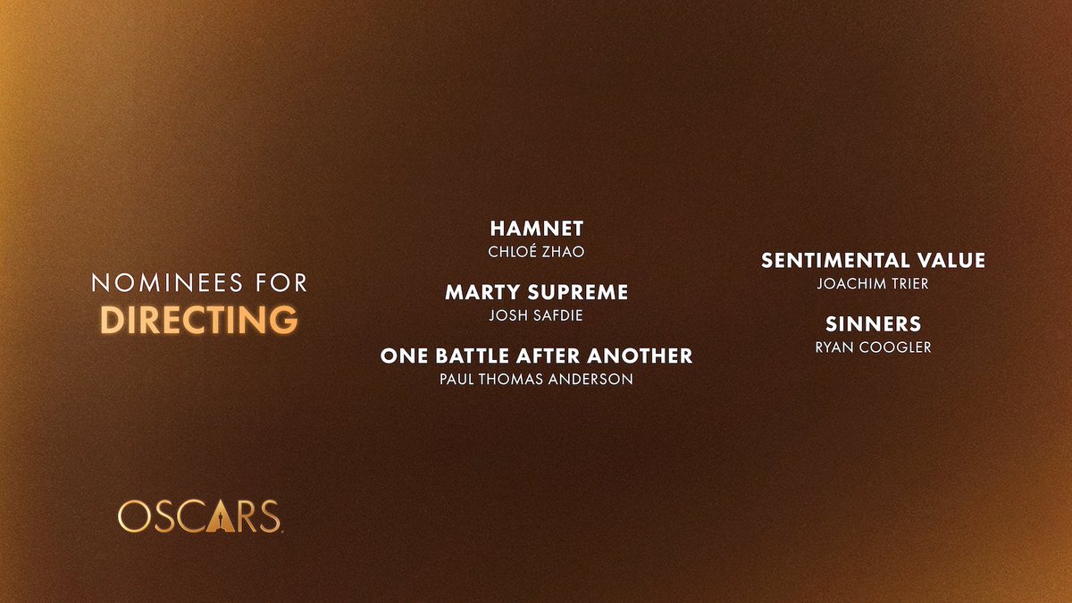 TheAcademy's tweet image. Lights, camera, action! Here are your nominees for Directing. #Oscars
