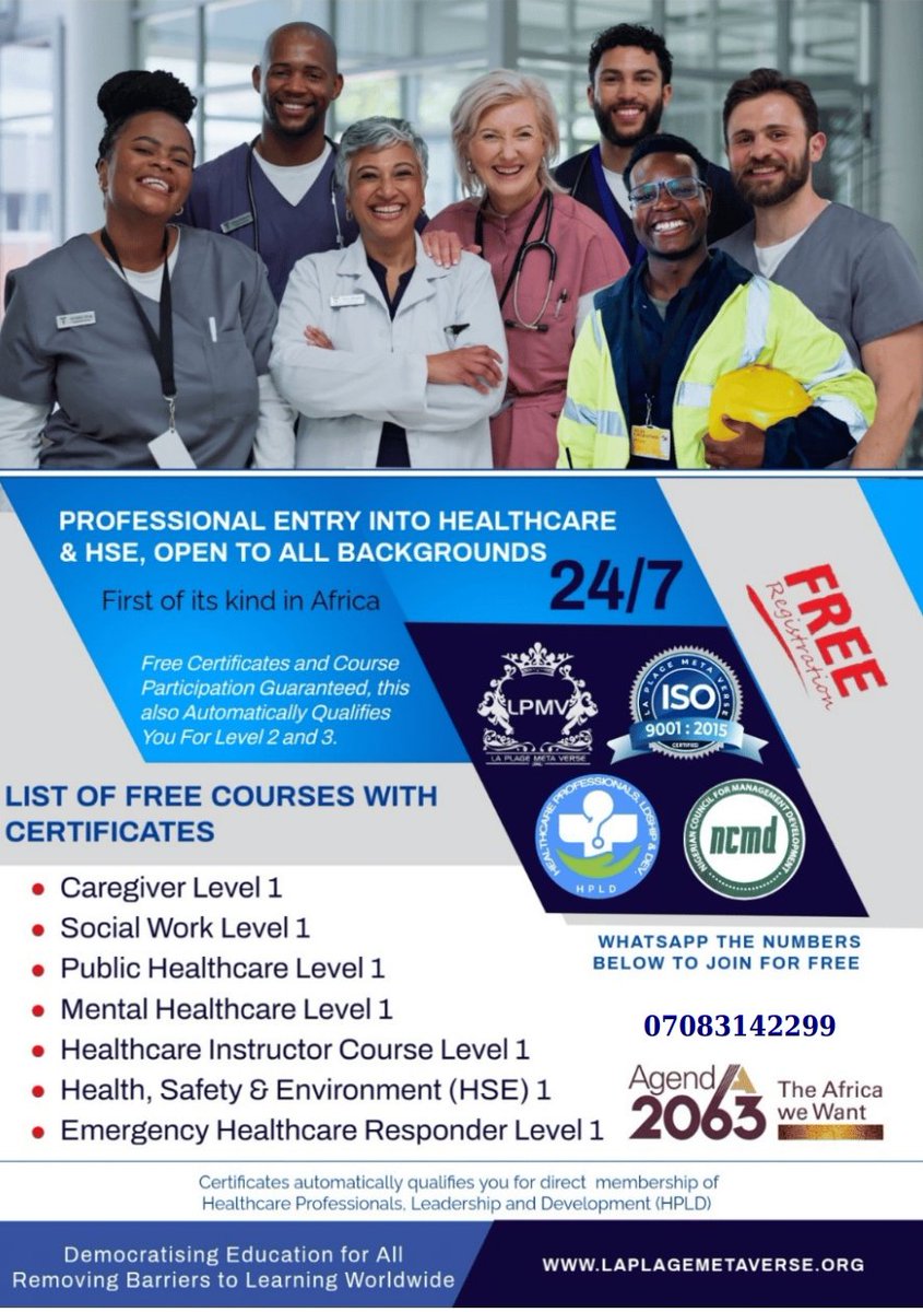 DjWilllos's tweet photo. LAPLAGE META VERSE 
PRESENTS FREE PROFESSIONAL HEATHCARE COURSES..IF INTERESTED 
JOIN HERE👇
https://t.co/Pf7wLq7ssx https://t.co/IDc8GCc2Mc