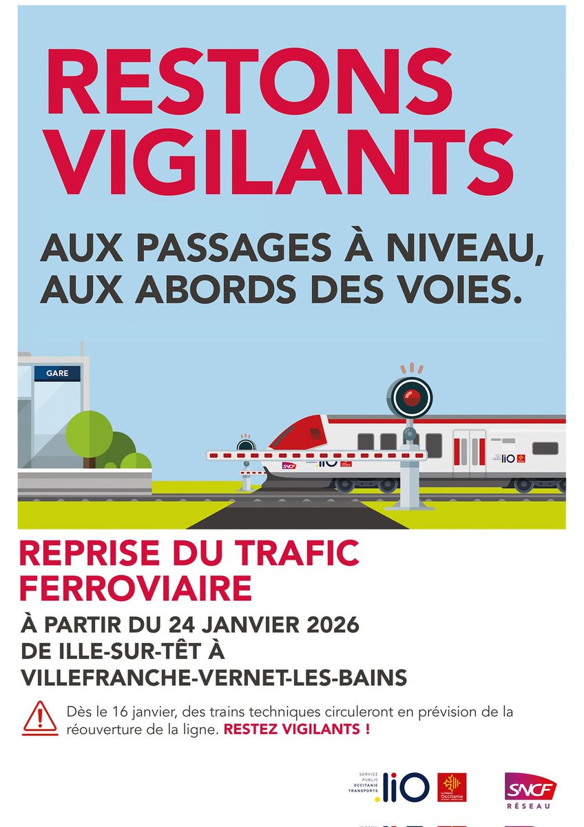 Image de Préfet des Pyrénées-Orientales - #Transport 🚆 La ligne ferroviaire Perpignan – Villefranche Vernet-les-Bains rouvre le 24 janvier 20