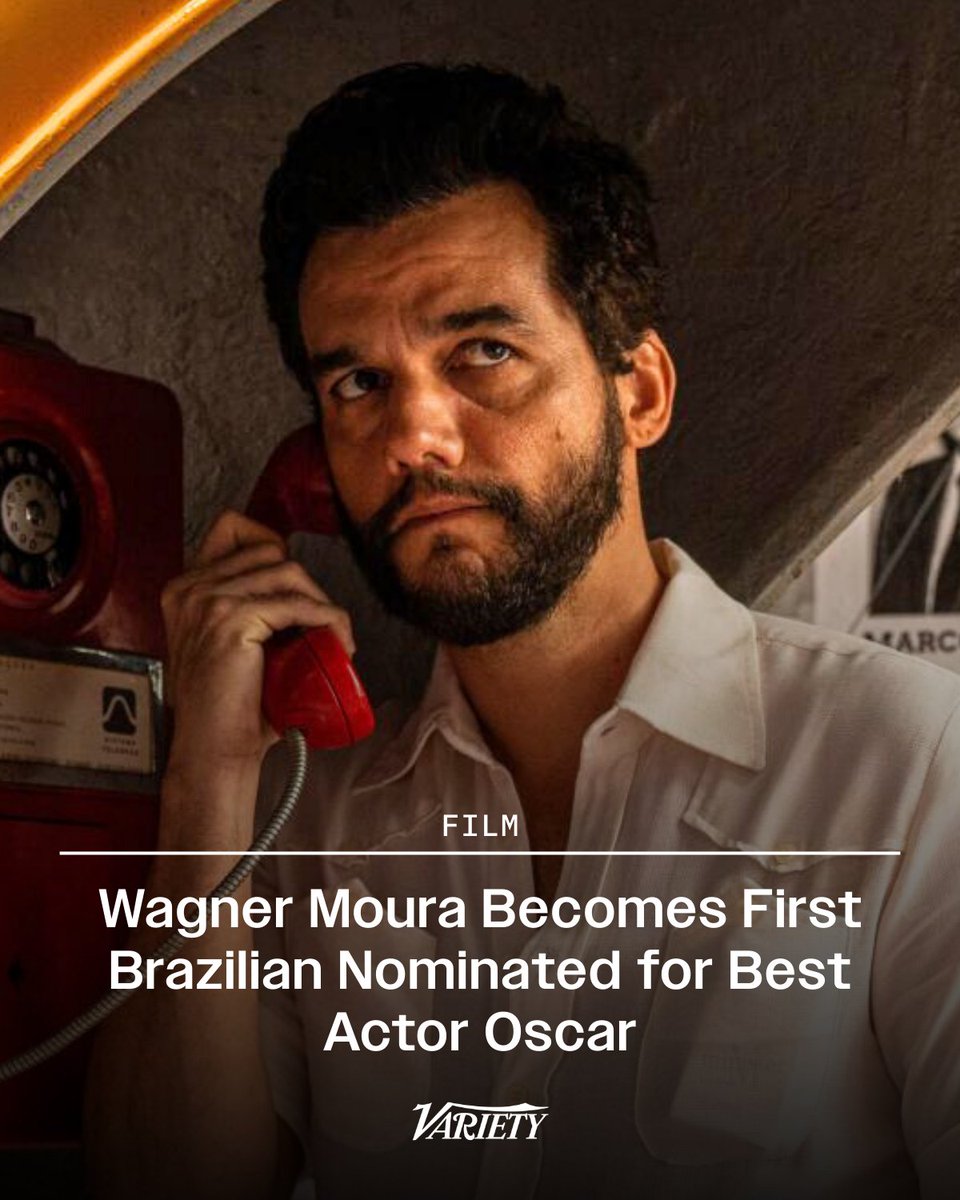 Wagner Moura has made history as the first Brazilian to be nominated for best actor for his performance in “The Secret Agent." 

variety.com/2026/film/awar…