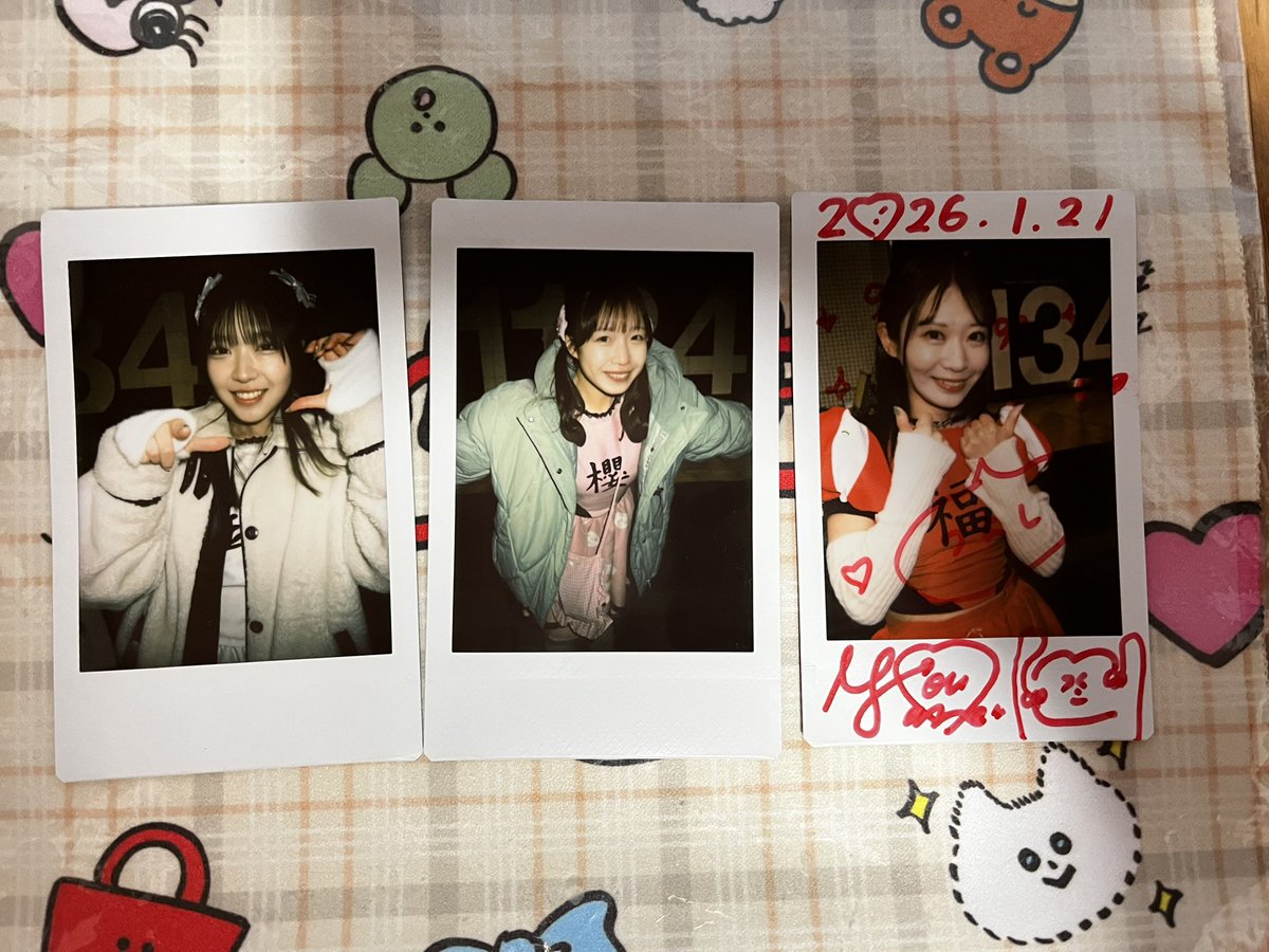 昨日のチェキ。楽しい思い出をありがとうございました😊 #けっぱって