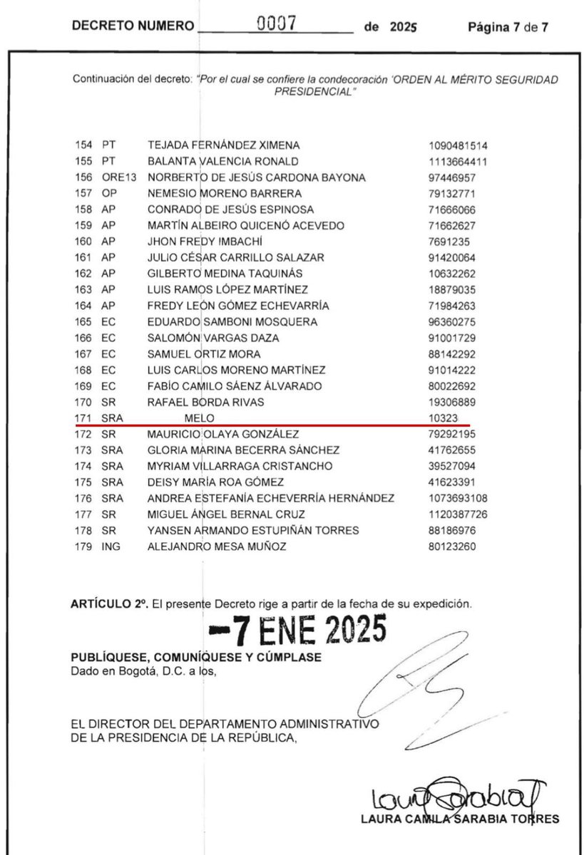 Presidente <a href="/petrogustavo/">Gustavo Petro</a>, explíquenos cómo su funcionaria se graduó de 3 carreras sin haber presentado el Saber Pro, como exige la ley, requisito que sólo cumplió 9 días después del grado. Y la cereza del pastel: usted la condecora con la orden del mérito por seguridad (ver