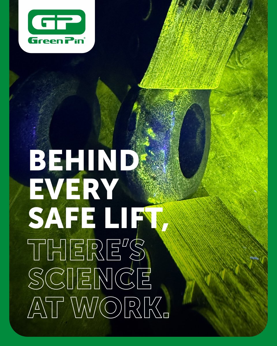 𝗕𝗲𝗵𝗶𝗻𝗱 𝗲𝘃𝗲𝗿𝘆 𝘀𝗮𝗳𝗲 𝗹𝗶𝗳𝘁, 𝘁𝗵𝗲𝗿𝗲’𝘀 𝘀𝗰𝗶𝗲𝗻𝗰𝗲 𝗮𝘁 𝘄𝗼𝗿𝗸

At Green Pin®, confidence starts with rigorous testing—from fatigue and breaking load tests to MPI and ultrasonic inspection. 
Quality isn’t assumed. It’s proven.

#ndt #ultrasonictesting