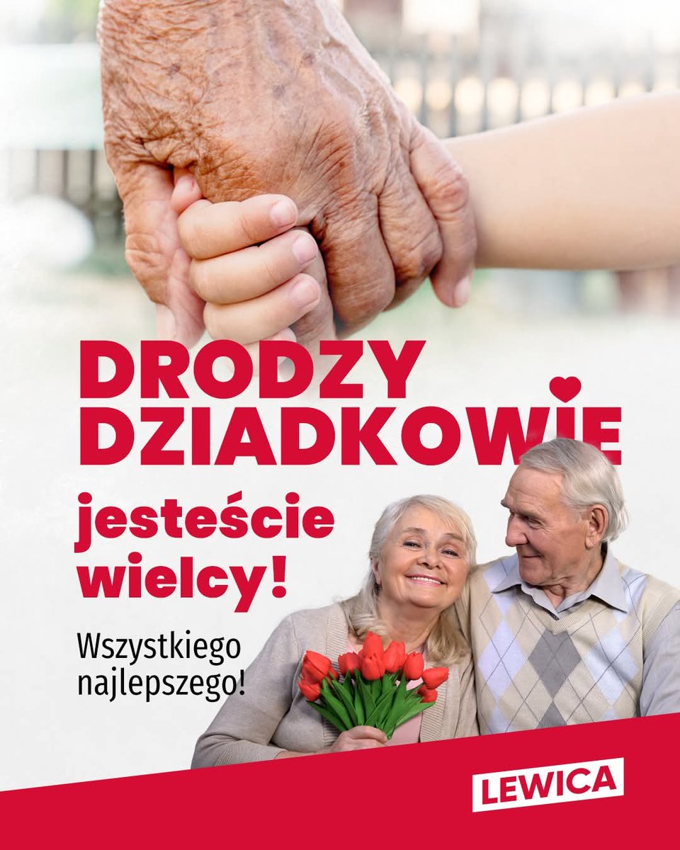 ❤ Kochani Dziadkowie! Dziękujemy za wspólny czas, cierpliwość, mądre rady i wsparcie na każdym etapie życia. Życzymy Wam zdrowia, spokoju i wielu radosnych chwil.
#DzieńDziadka #Lewica