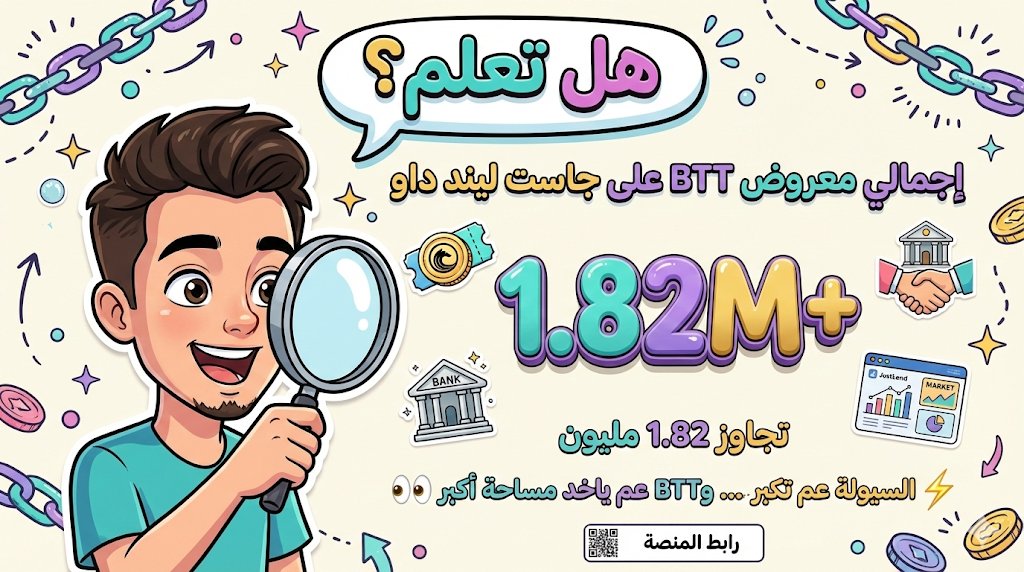 إذا كنت مفكّر BTT هادي رجّع حساباتك 😄🔥
على JustLend DAO المعروض صار 1.82M+  رقم بيبين إن الحركة عم تكبر والسيولة عم تتجمّع بثبات ⚡️
BTT عم يوسّع حضوره داخل التمويل اللامركزي خطوة ورا خطوة
ومع كل توسّع بالاستخدام، القيمة الحقيقية بتبان أكتر 👀💎
#TRONGlobalFriends