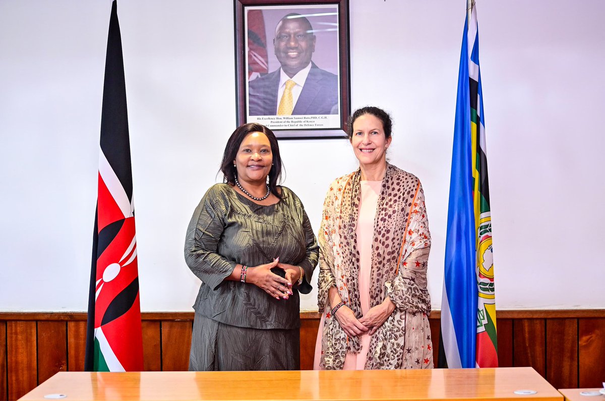 rebecca_miano's tweet image. Einav Tally, the United Nations Industrial Development Organization (UNIDO)  @UNIDO Representative in Kenya, paid a courtesy call to the Ministry’s headquarters today.

We engaged on a strategic roadmap to merge industrial development with agritourism. This is set to unlock…