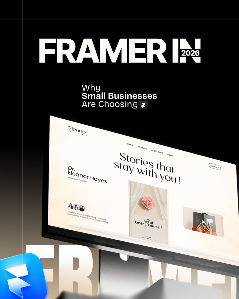 FozlayRabbee's tweet photo. In 2026, small businesses don’t need complex websites.

They need:
• speed
• flexibility
• clarity
That’s where Framer fits.
Easy to launch.
Easy to update.
Built to scale.
#Framer #SmallBusiness https://t.co/5GanXrB55E