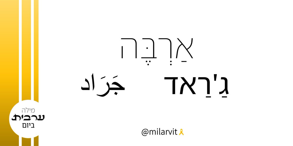 מילה ערבית ביום tweet media