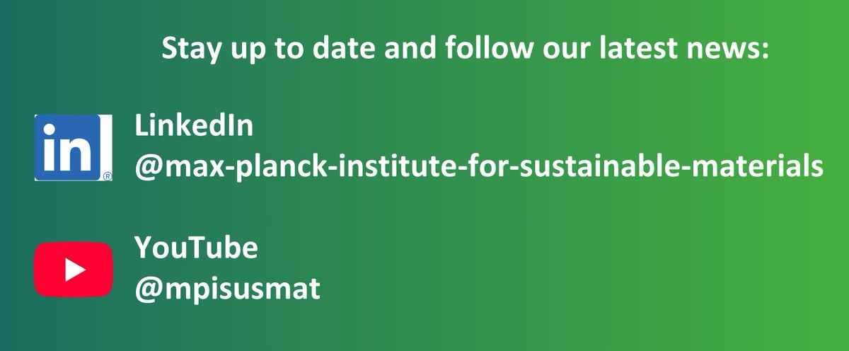 Max Planck Institute for Sustainable Materials tweet media