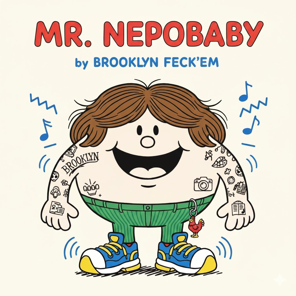 twitacctwit's tweet photo. @JeremyVineOn5 Leaked front cover of Brooklyn's 'tell all' book available soon for pre-order on Amazon. #nepobabies #Beckhams #brooklynbeckham  #meme #leak #leaked @DailyMail https://t.co/4OIsv6IXdT