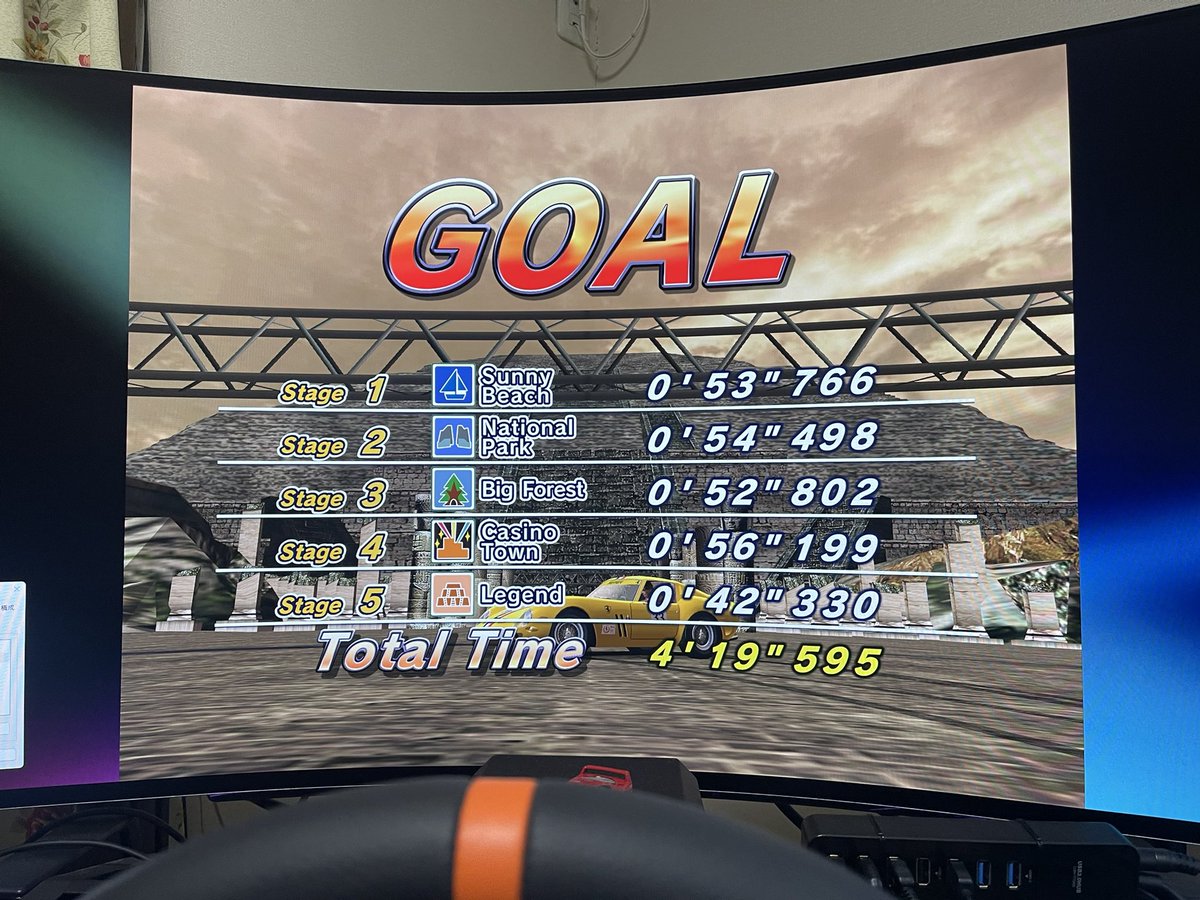 guts_game_7's tweet image. 久々にタイム更新。
もうちょっといけそうだけど😊

#outrun2006tweaks