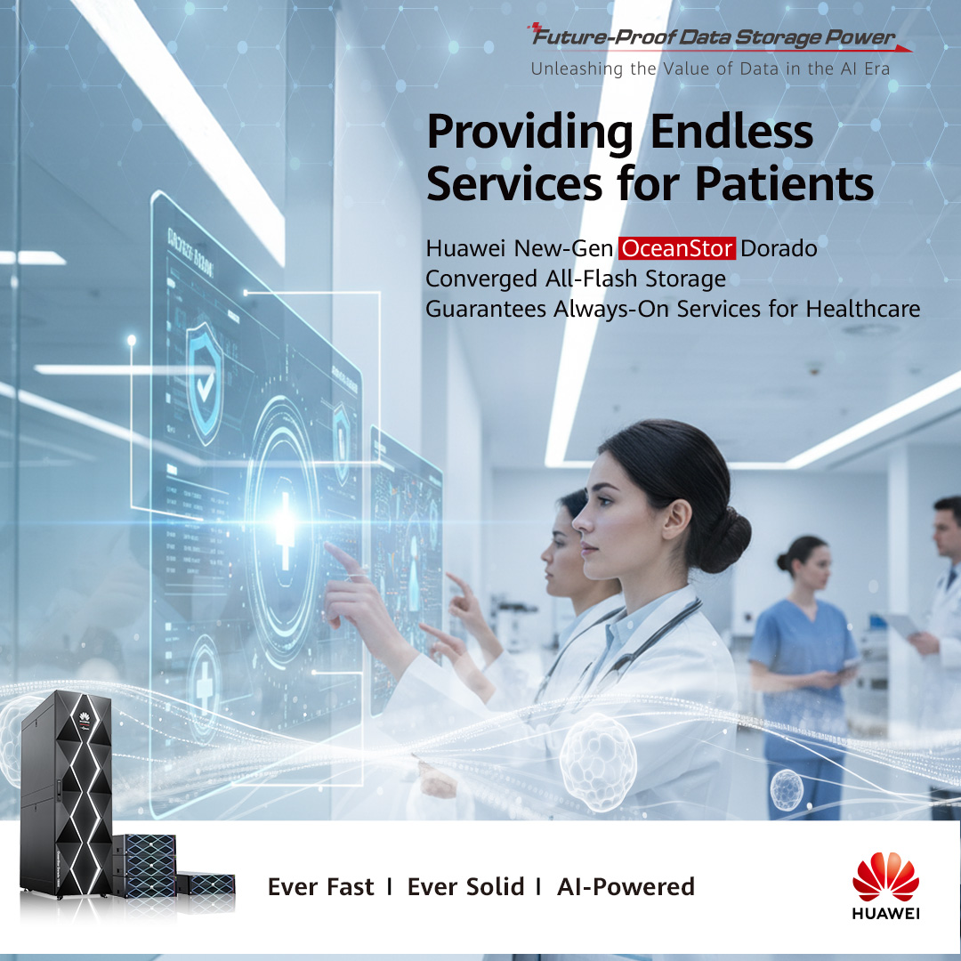 Potenzia l'assistenza sanitaria con OceanStor Dorado. Tempi di risposta inferiori a 1 ms, affidabilità del 99,9999%, protezione completa dal ransomware. Dati critici, sempre al sicuro.  bit.ly/3MtOTQZ