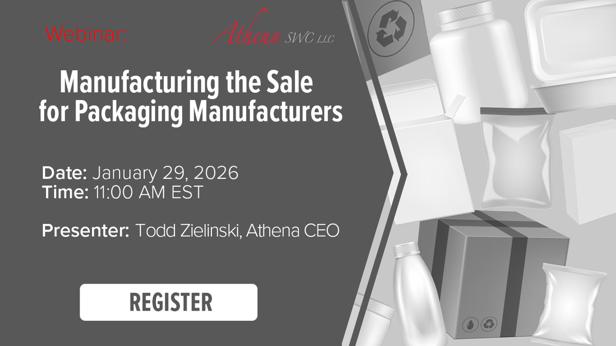 AthenaSWC's tweet image. Packaging Manufacturers, join us to learn what leading manufacturers are doing to strengthen their sales pipeline and increase revenue.

January 29, 2026 at 11:00 am EST

Register: resources.athenaswc.com/48579/webinar-…