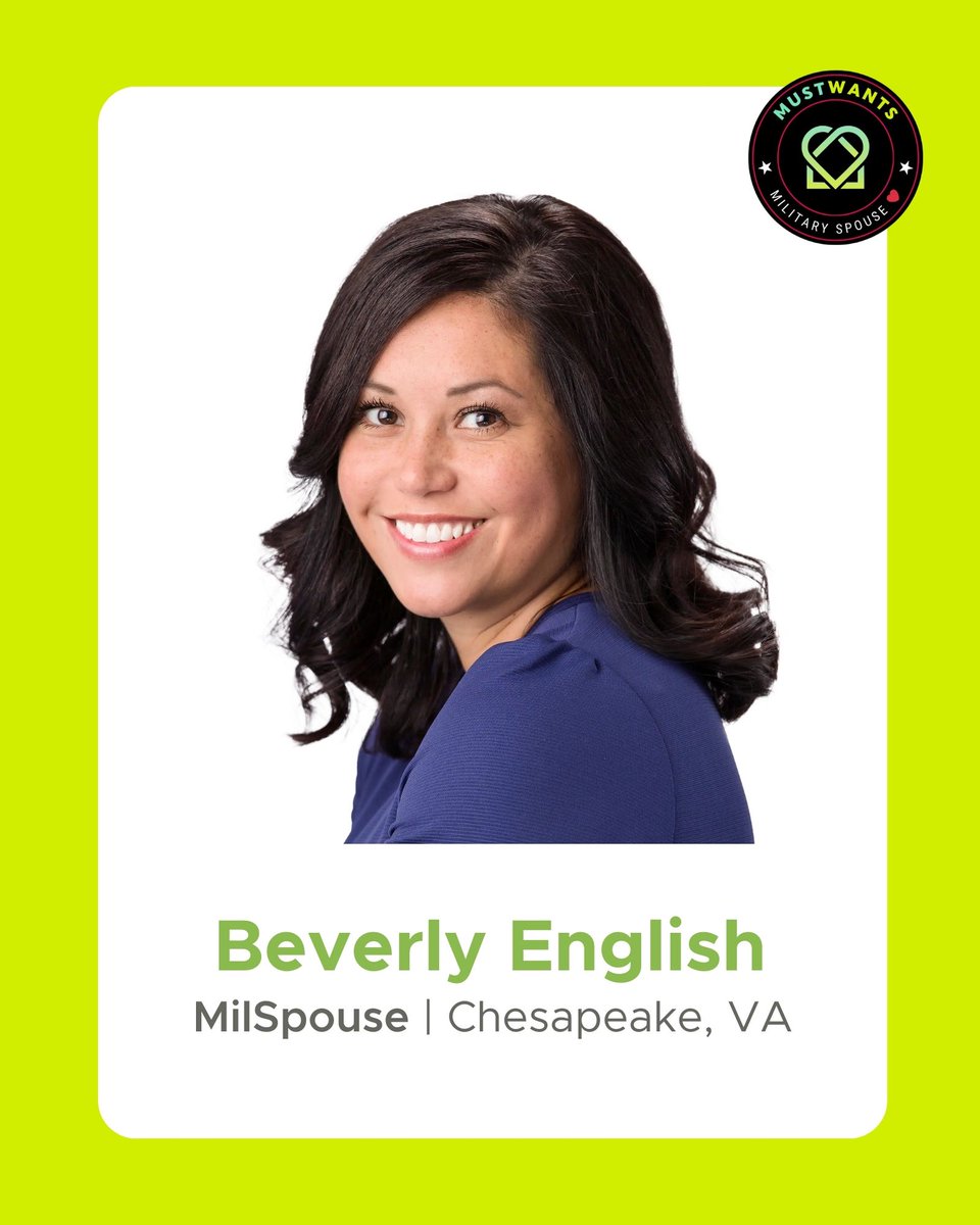 #IntroThursday Meet Beverly English, a MustWants vetted realtor helping military families PCS smoothly in Chesapeake, VA 🌟 Connect and find the right local pro for you! mustwants.com/find-a-pro #PCSExperts #MilitaryMove