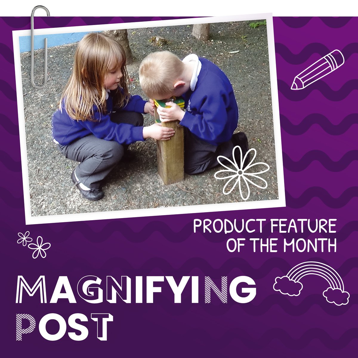 🔍 Spot the tiny wonders right in your playground. Our Magnifying Post is a brilliant addition to any outdoor space - perfect for budding explorers and curious minds. 

#SensoryPlay #OutdoorLearning #NaturePlay #PlaygroundEquipment