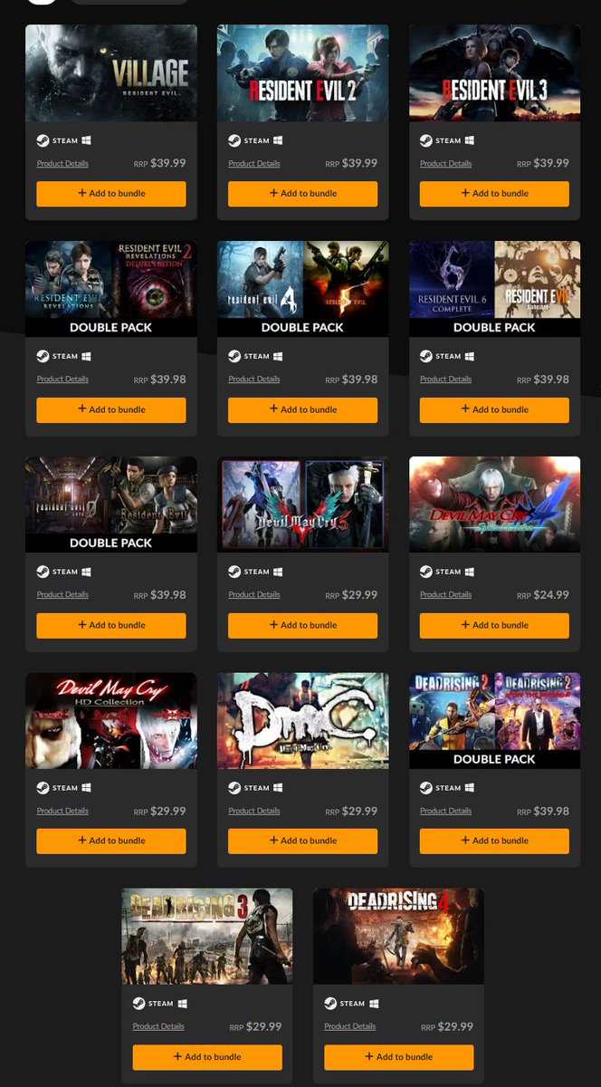 Build your own Resident Evil Bundle: Demonic Edition on Fanatical (starting at 2 games for $12.99) buff.ly/XUWLcdf #ad 

includes RE/DMC/Dead Rising tiles
