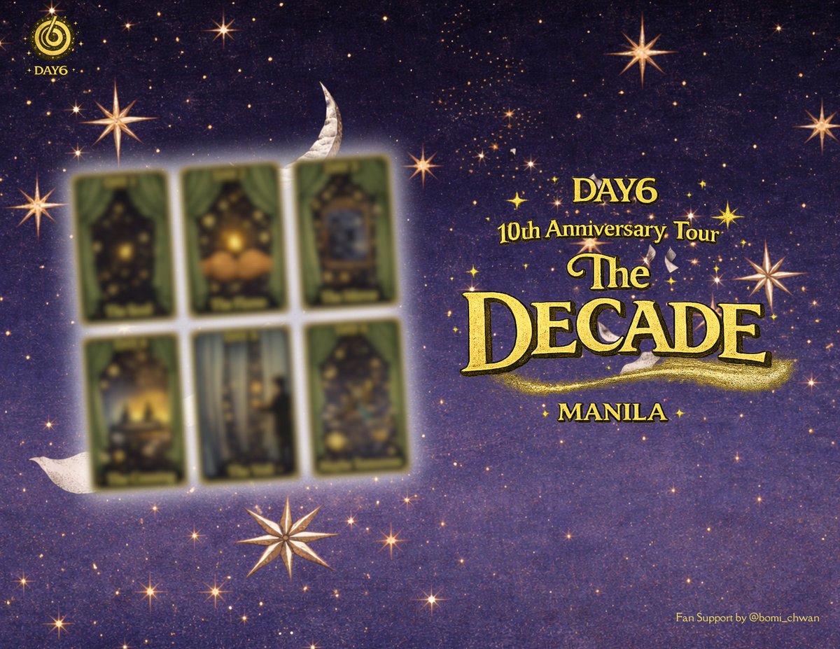 filiafiliahc_'s tweet image. DAY6 The DECADE in Manila Freebie

'𝒯𝒽𝑒 𝑀𝒶𝓎𝒷𝑒 𝒯𝑜𝓂𝑜𝓇𝓇𝑜𝓌' Tarot Cards

𓏲ּ𝄢 limited qty
𓏲ּ𝄢 random 1:1
𓏲ּ𝄢 rt &amp;amp; likes are appreciated 
𓏲ּ𝄢 time and loc tba~

#The_DECADE_MANILA
#TheDECADEinManila #DAY6inManila
 #DAY6_10th_Anniversary_Tour