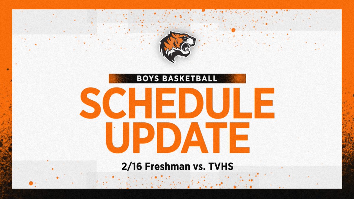 The Freshman Boys Basketball Team has rescheduled their game with Tippecanoe Valley.  The game will be played on February 16 at 6:30 PM in the Tiger Den.

Go Tigers!