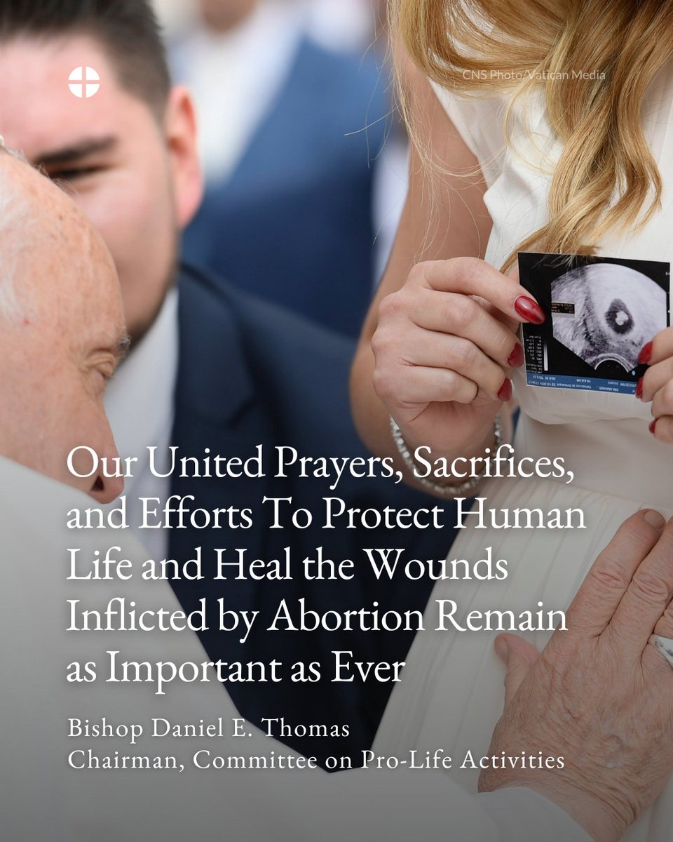 USCCB's tweet image. “We must continue to support pregnant and parenting mothers in need and offer spiritual and emotional help to all who have participated in abortion,” said Bishop Daniel E. Thomas, chairman of the U.S. Conference of Catholic Bishops’ Committee on Pro-Life Activities, marking the…