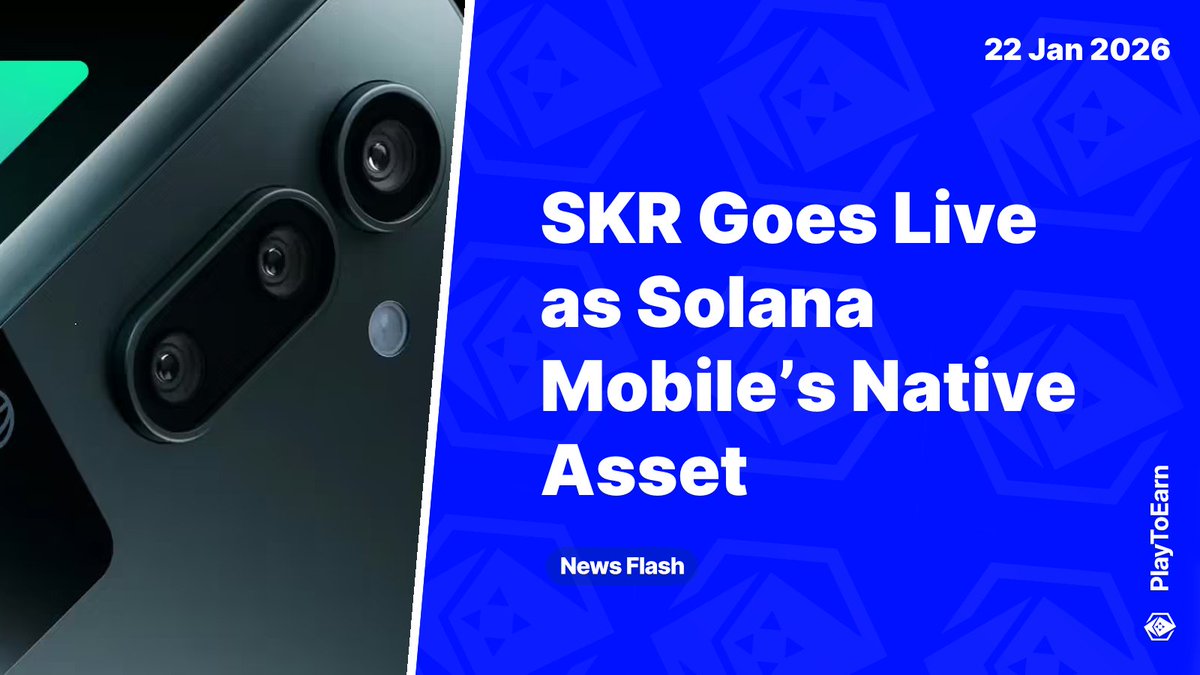 PlayToEarn's tweet photo. SKR Goes Live as Solana Mobile’s Native Asset, With Claiming and Staking Now Open 📰

@solanamobile has launched SKR, the native asset for the Seeker ecosystem, positioning it as the onchain “stake” behind the company’s push for open mobile distribution.

Read more 🧵