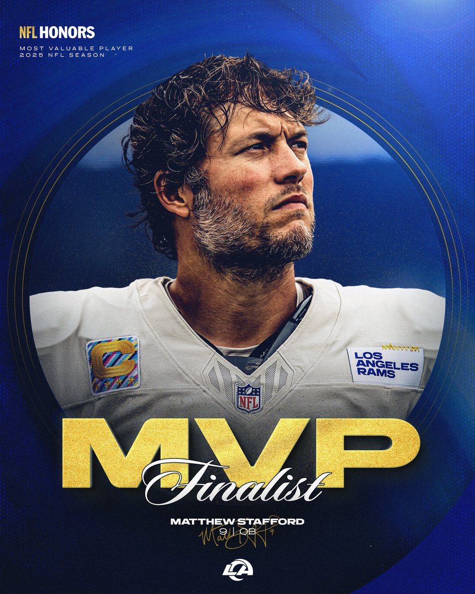 A legendary season from a legendary QB.

Matthew Stafford is an MVP Finalist! 👏