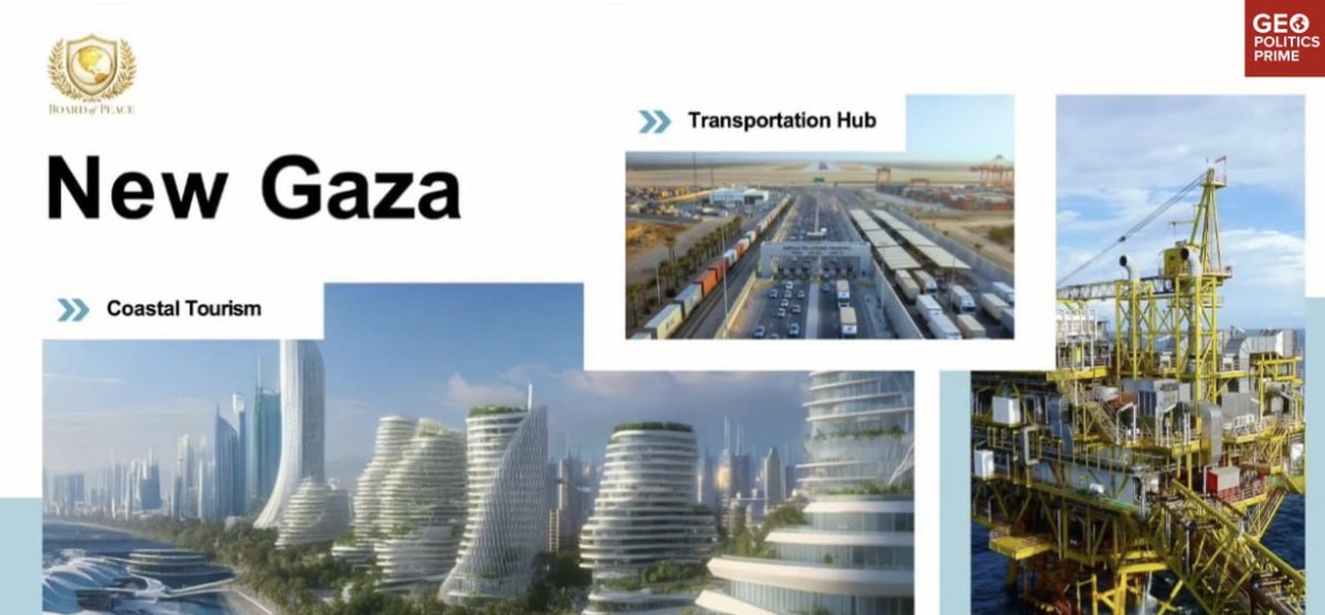 ReportaDigital's tweet photo. 🤡 Jared Kushner -yerno de  Donald  Trump, de familia judia-  potente inversor inmobiliario en NY, acaba de presentar su desvergonzada visión de 'Nueva Gaza' en la reunión de la Junta de Paz en Davos — rascacielos  futuristas, reingenieria total de Gaza, inversión judía-norteamericana.  Gaza privatizada sobre miles gazaties desaparecidos y asesinados bajo los escombros.  

¿Así que esa es la razón por la que dejaron que decenas de miles de personas fueran masacradas? ¿Para el redesarrollo de bienes raíces privatizadas de primera clase?

🎦Siguiendo…