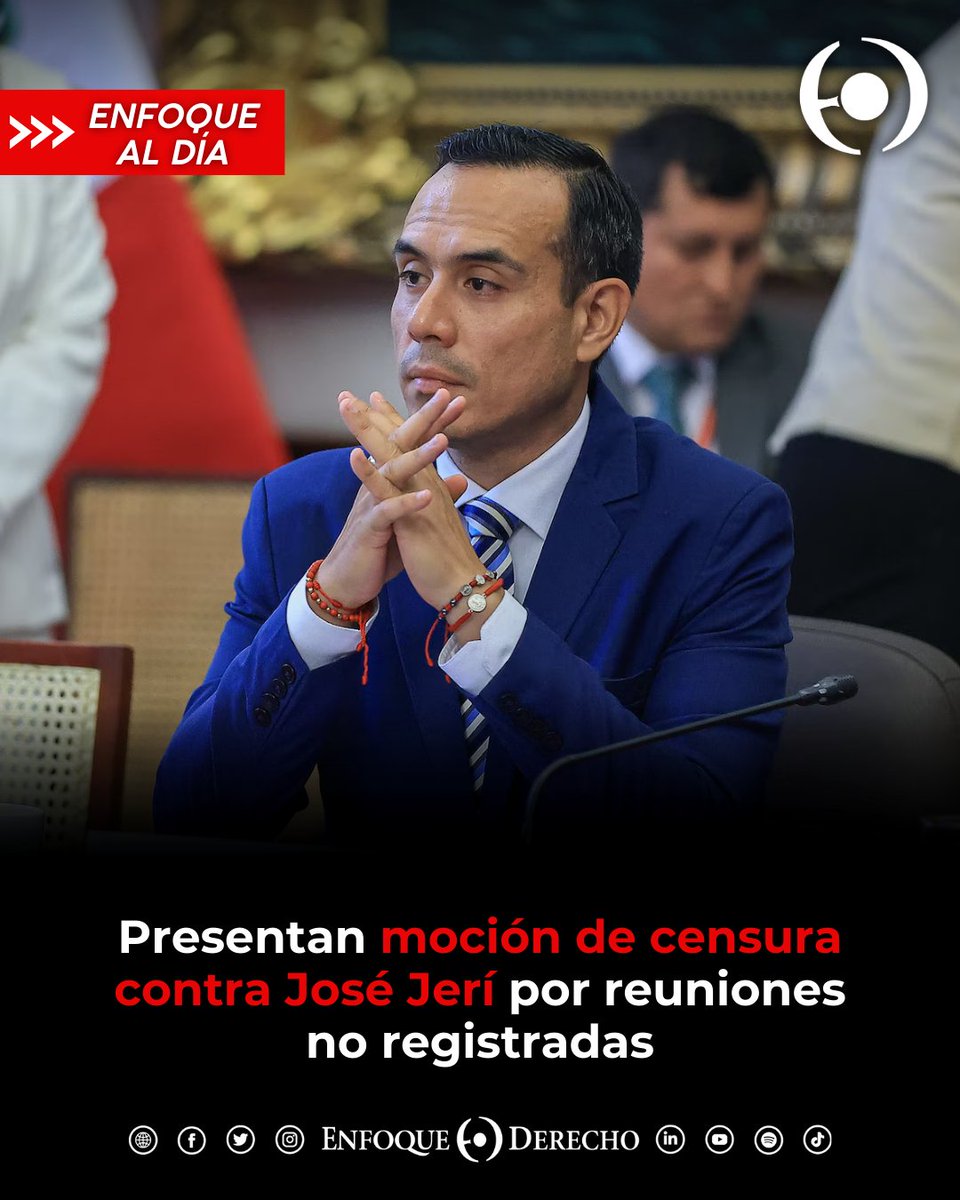 #EnfoqueAlDía 📰

El pasado 21 de enero, se presentaron dos #MocionesDeCensura contra el actual presidente, #JoséJerí. Estas mociones se sustentan en la presunta falta de #idoneidad para el cargo, ello vinculado  a las reuniones sostenidas con empresarios chinos.

¿Qué opinas?⬇️