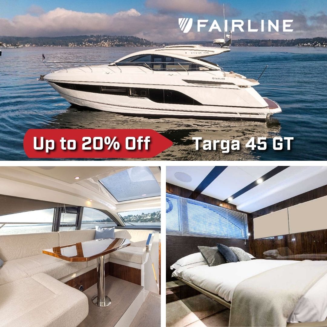 ApprovedBoats's tweet image. Selected Fairline models are available with up to 20% off this week only.
See the Fairline Targa 40, Squadron 58, Targa 45 GT and Targa 45 Open at Ocean Village Marina by appointment: approvedboats.com/contact-us/

#FairlineYachts #FairlineTarga #Squadron58