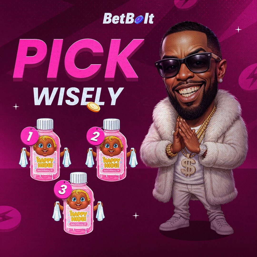 betbolt's tweet image. The diddler has you trapped in a corner and there is no escape

Good news is, one of these baby oil bottles comes with a $100

Choose one and drop your usernames