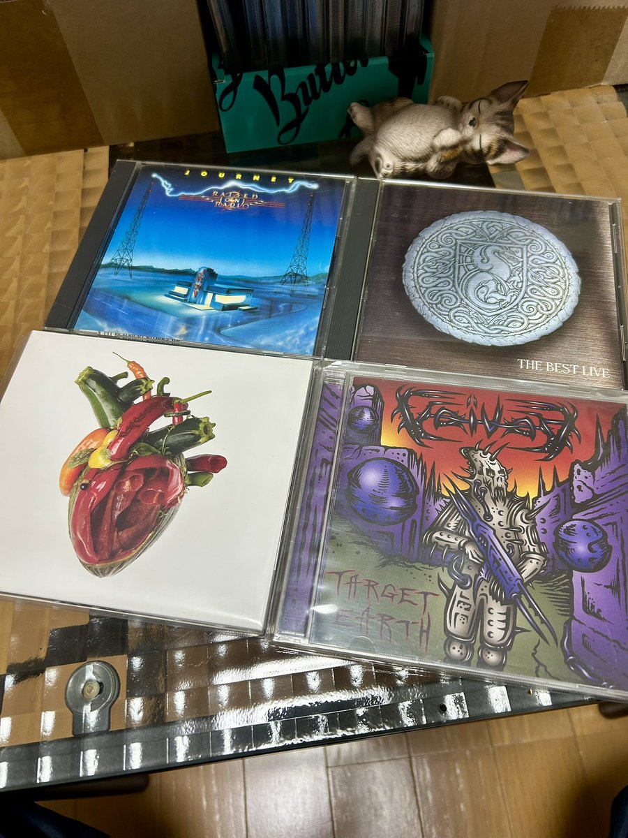 Hi,guys.
I listened to these CDs on January 22nd, 2026.

Raised on Radio / Journey🇺🇸
#StevePerry
The Best Live / Royal Hunt🇩🇰
#JacobKjaer
Torn Arteries / Carcass🇬🇧
#DanielWilding

#TargetEarth / Voivod🇨🇦

I loved playing in the snow when I was a kid. But now, it's annoying.😖