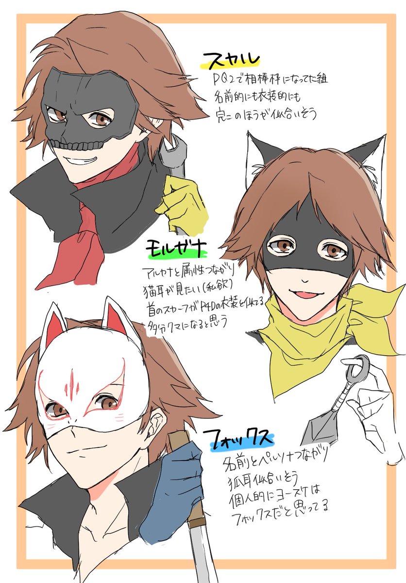 P4Rで来るだろう怪盗服ヨースケの所感落書き