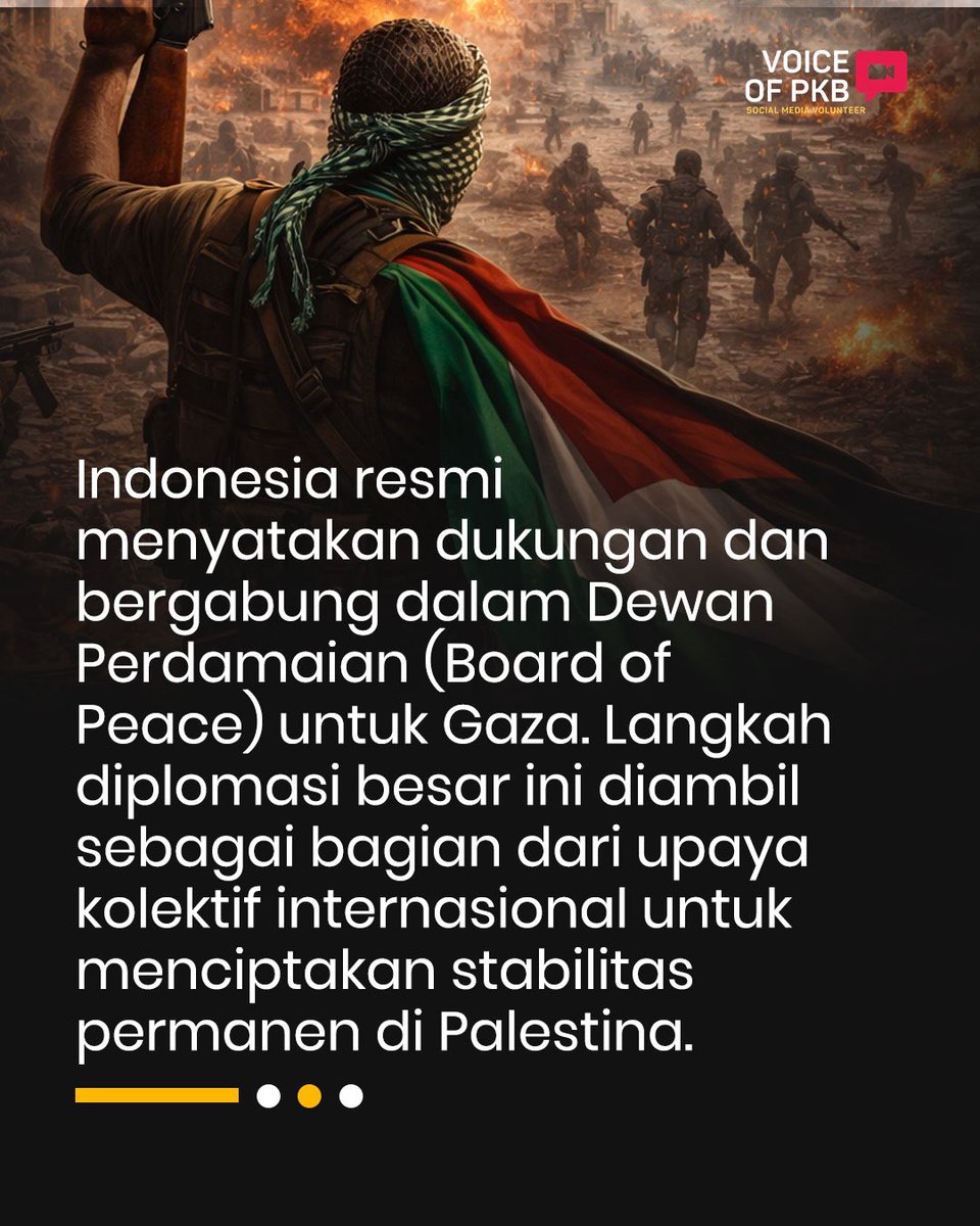voiceofpkb's tweet photo. Keikutsertaan Indonesia harus dilakukan secara hati-hati, kritis, dan tetap berlandaskan prinsip politik luar negeri bebas aktif @DPP_PKB
#trump #pbb #freeplaestine https://t.co/S5AJO9Sc8U