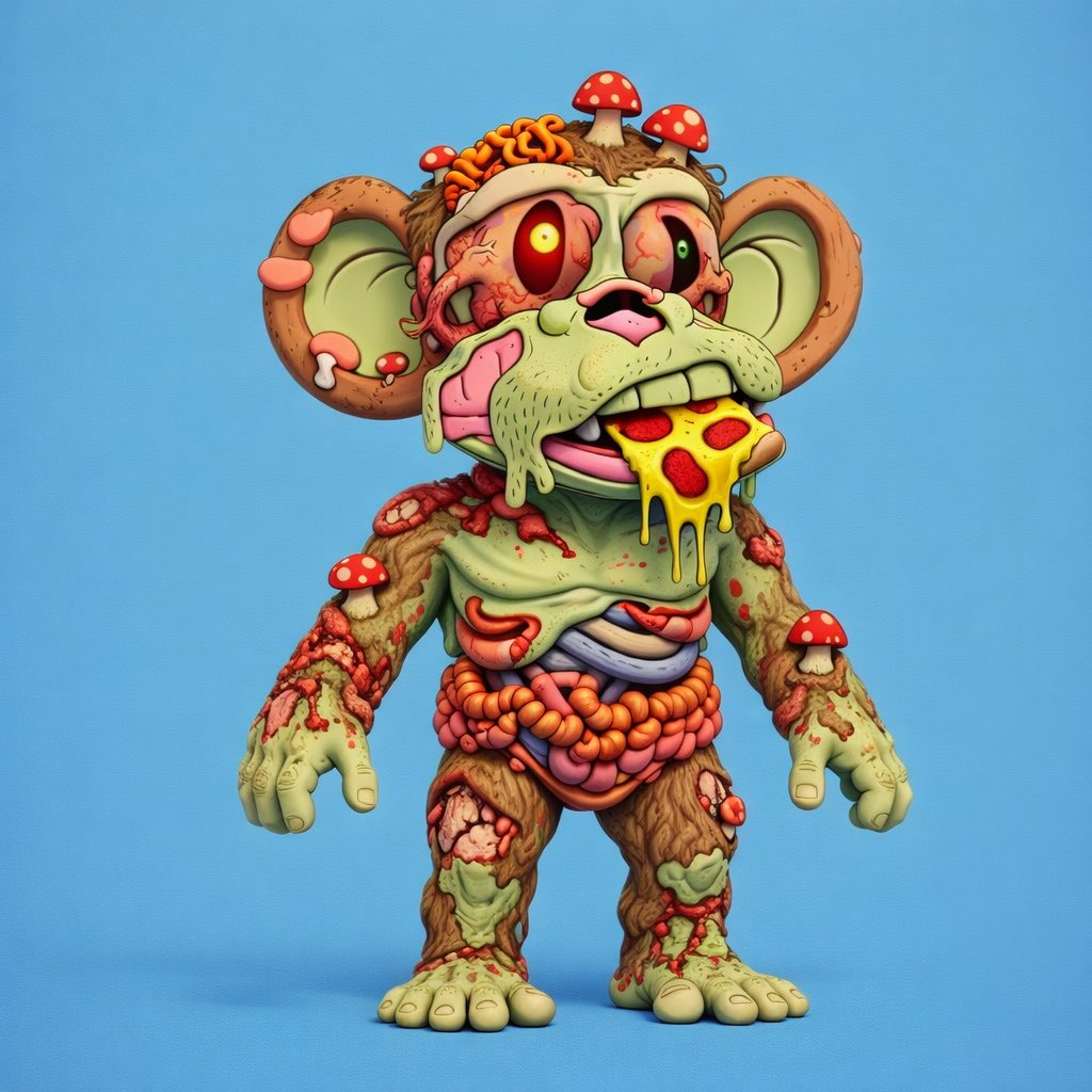 LilMutants's tweet photo. Who doesn’t love mushroom pizza?

 New Lil Mutant avatar coming to @OthersideMeta @ApeChainHUB https://t.co/nT6Okd887a