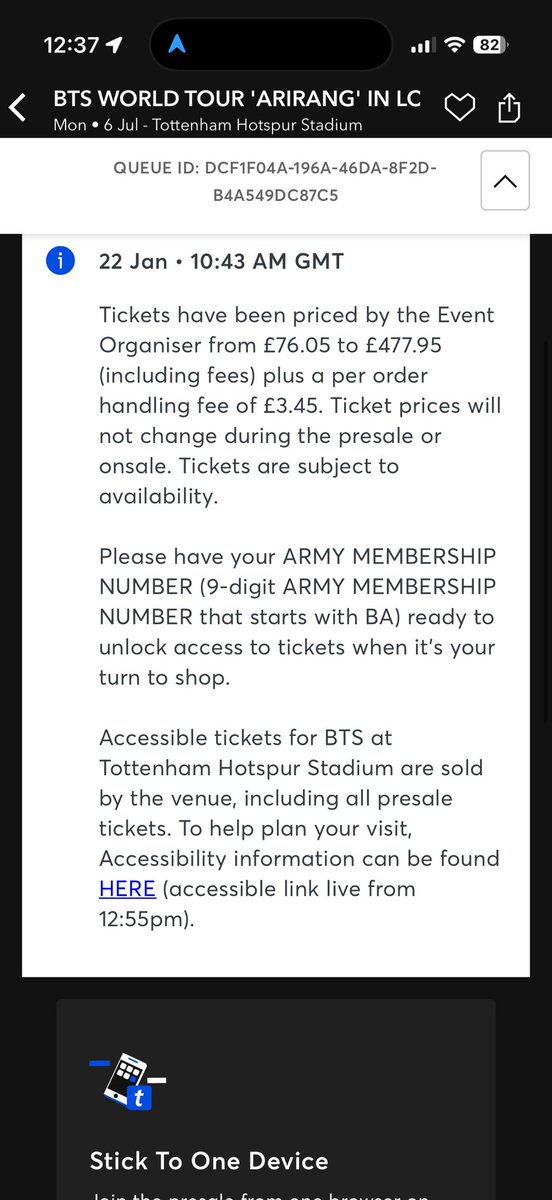 KezWithLuv7's tweet photo. London ticket prices for @bts_bighit #ARIRANG in case helpful https://t.co/S0mhtNBz3u
