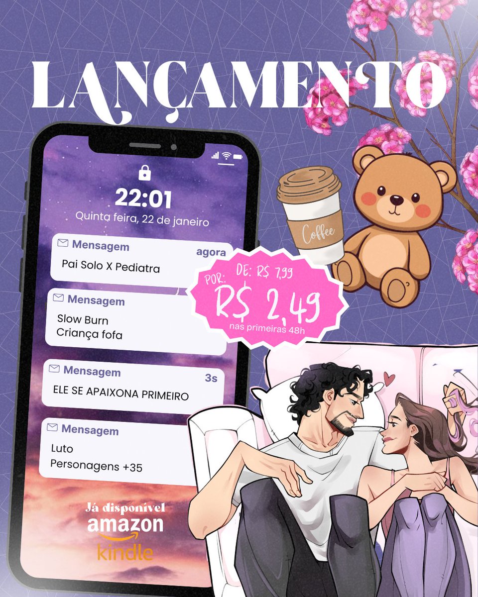 renatamach_aut's tweet image. 🚨LANÇAMENTO 🚨

🔗amzn.to/4qtOwox

✨ Pai solo
✨ Médica pediatra
✨ Luto pós-pandemia
✨ Criança fofa
✨ Ele se apaixona primeiro
✨ Slow burn real e emocional

“A pandemia levou muita coisa.
Mas não levou a capacidade de amar.”

📖 Nós que Ficamos - Renata Machado