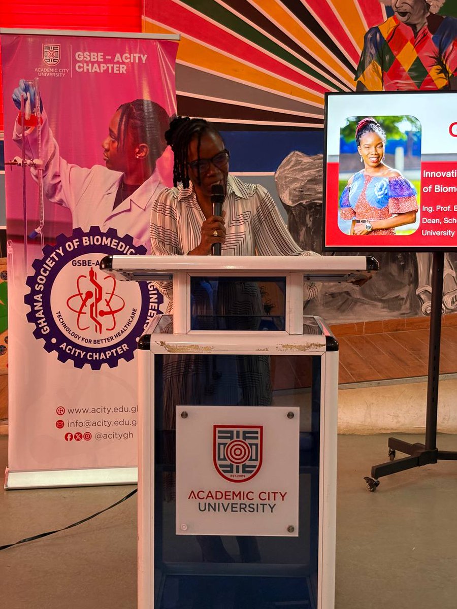 gsbe_ug1's tweet photo. On 21 Jan 2026, Academic City’s Biomedical Engineering Department was officially inducted into the GSBE family. Prof. @elsie_effah swore in the new executives, with congratulatory remarks from GSBE-UG President Albert Juwon.

Welcome to the family, GSBE-ACity! 🌟 @acitygh https://t.co/xGyIwHaVys