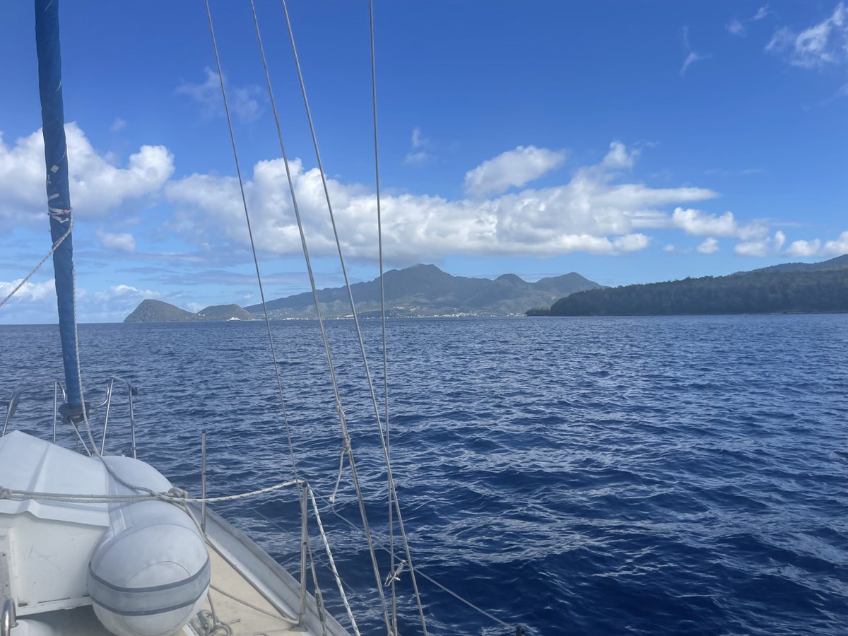 PerformanceMat6's tweet photo. Mission complete! We’ve returned from 10 days in the Lesser Antilles—sampling waters from St. Lucia to Guadeloupe. From navigating the "Nature Island" of Dominica to spotting sea turtles, the expedition was a success. Now, the samples hit the lab. #UNCC #NinerResearch #CleanWater https://t.co/LkCTj2IE91