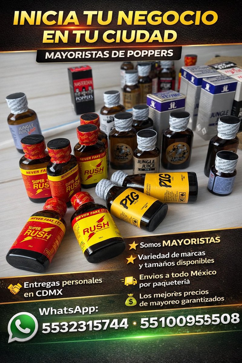 DistritoPoppers's tweet image. #POPPERS PIDE EL DE TU AGRADO Contactanos #CDMX 
#MONTEEREY 🌈César
Comunicate WhatsApps 
wa.me/5532315744
wa.me/5510095508
No encontraras mejor precio de Mayoreo Menudeo horarios
entregas Calidad Servicio
🏠domicilio cualquier estacion de🚋metro
Envios a Todo🇲🇽🌈✈️