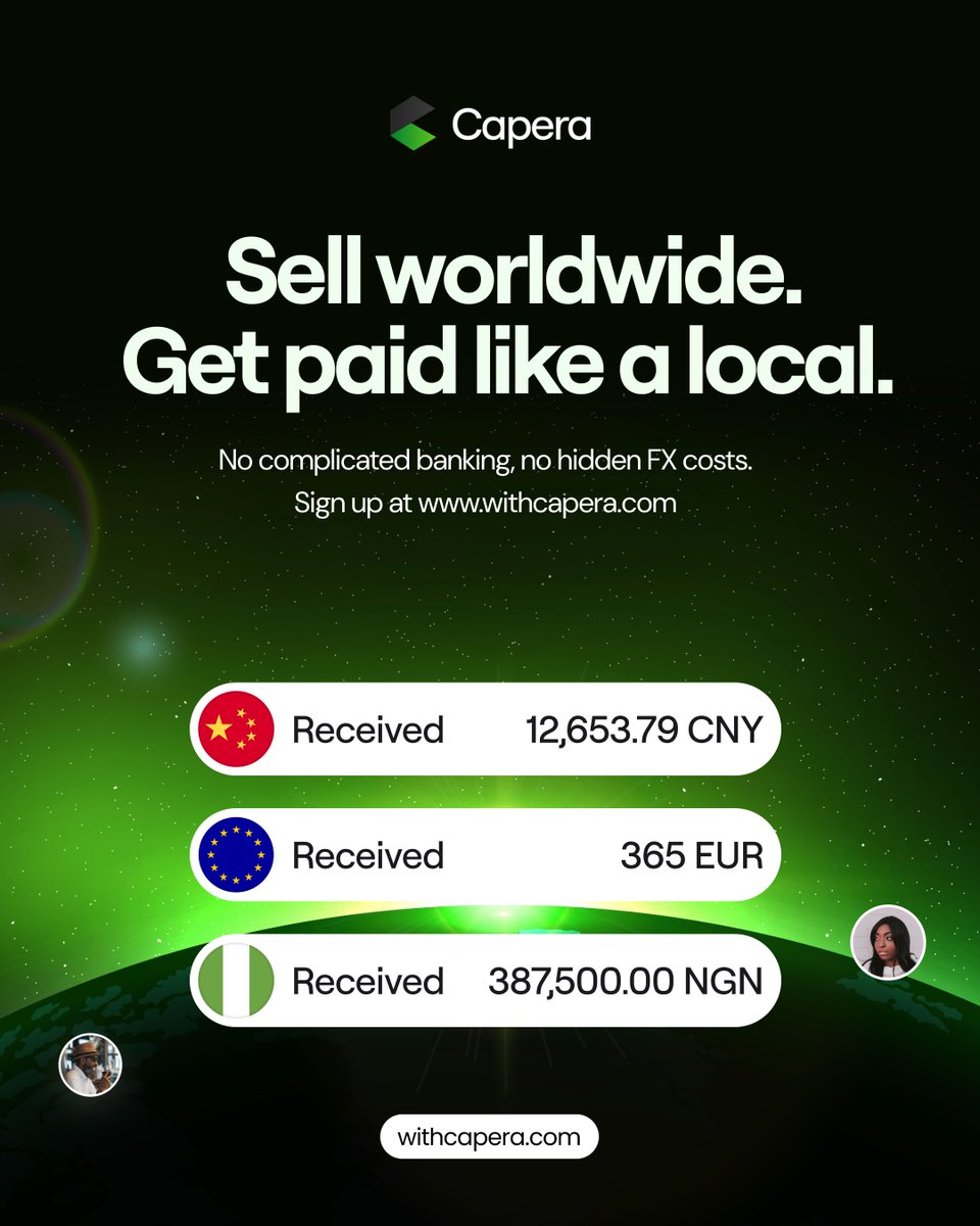 Selling globally is one thing.
Getting paid smoothly is another.

Capera helps businesses of all sizes collect and manage international payments without local banking complexity or unclear FX.

Sign up → withcapera.com