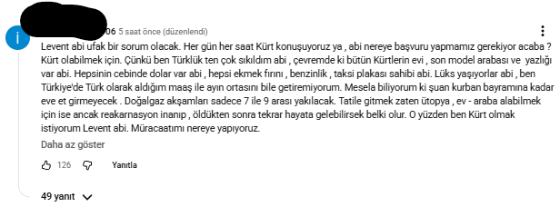 firdausasepp's tweet photo. Levent Gültekin'in bugünkü videosunu bir izleyeyim dedim, videonun hemen altında en çok etkileşim alan ilk yoruma bakın, yorumsuz. https://t.co/0RVqzeZT4m