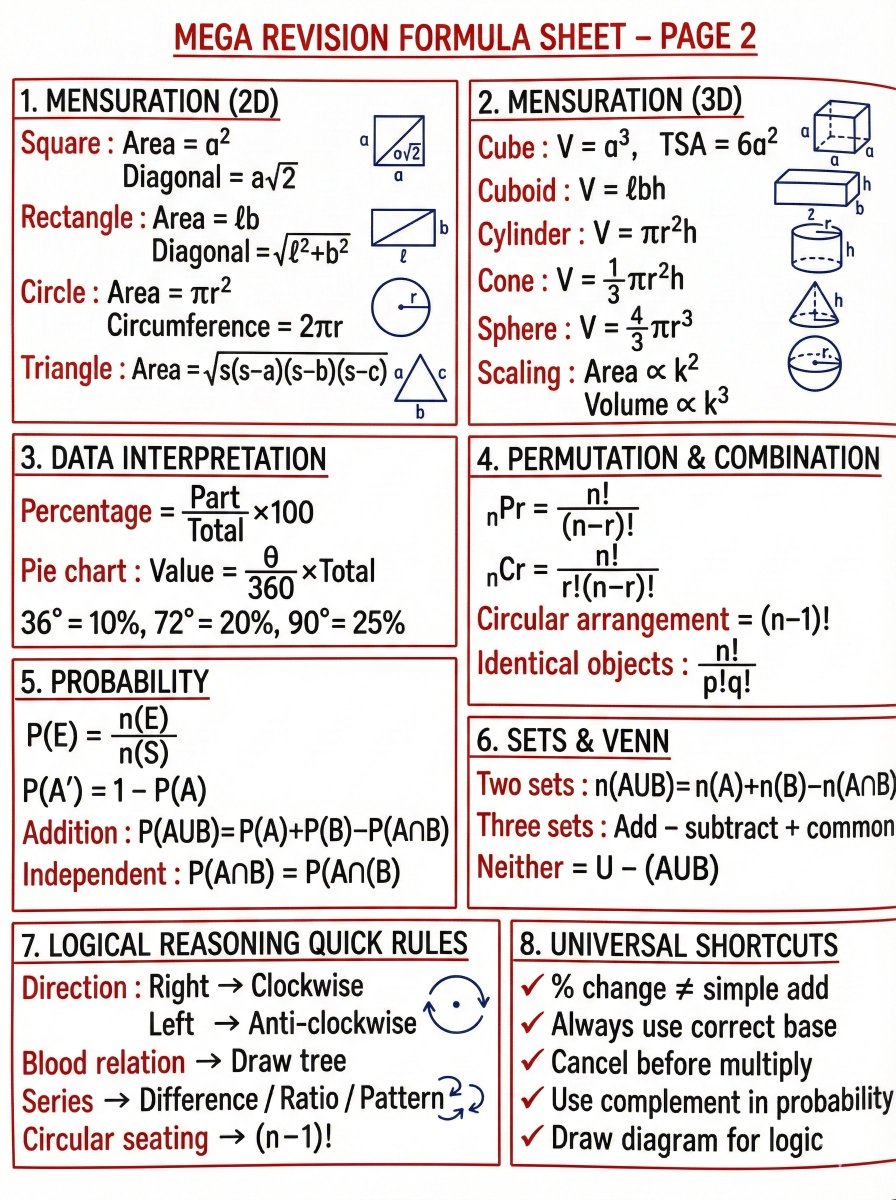 CseWhy's tweet photo. CSAT cheat sheet,Save this for #UPSC2026 https://t.co/L9JgnlWaCZ