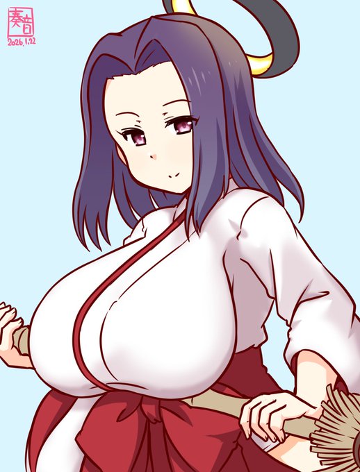 「あけましておめでとう。
 今年も天龍ちゃん共々、よろしくおねがいしますね?」

#艦これ版真剣お絵描き60分一本勝負_20260122
#龍田 

※ポーズ決まらなくて遅刻 +20分 