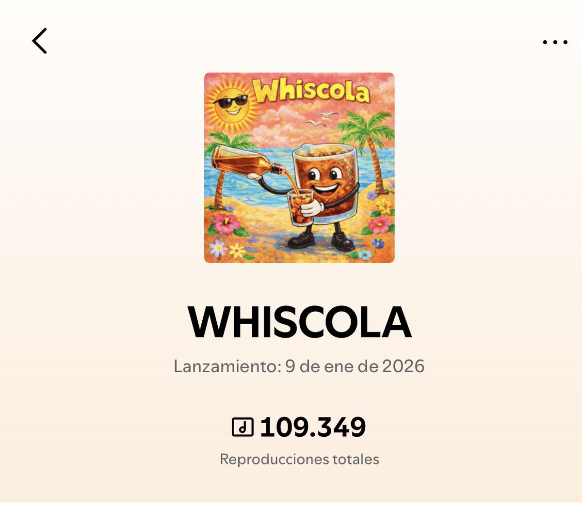 WHISCOLA ya llegó a los 100k en spotify 🥃☀️🫶🥹