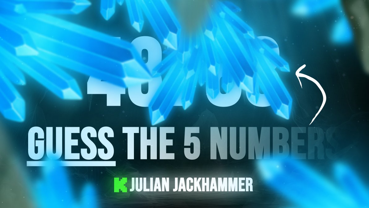 JulianJackhamer's tweet photo. GUESS THE NUMBER WIN CASH! 🚨

10 Winners Win From $10! 💵

Ends in 4 Hours ⚡️

To enter, RT,  Guess &amp; Follow Stream (Bio) 🎁
+ Comment your @kick username 💚 https://t.co/FT7AqFldGU