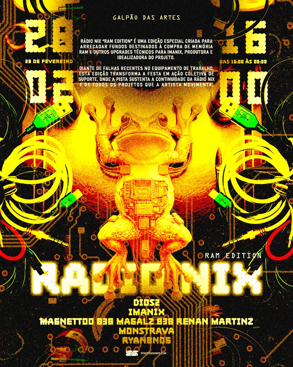 parei de reclamar q meu pc ta ruim e decidi fazer esse babadinho, agradeço demais quem puder fortalecer comprando ingresso/doando qualquer valor/divulgando o rolê, vai ajudar demais!!!