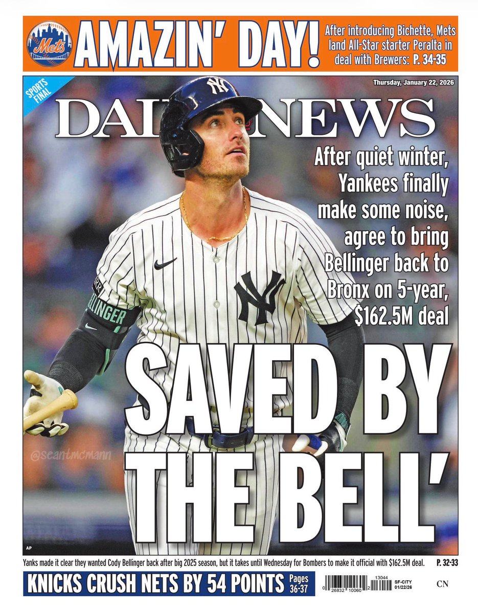 I’m sure the folks at @sbtbnow will enjoy today’s <a href="/NYDailyNews/">New York Daily News</a> Sports cover as much as I do! #sbtb #iykyk