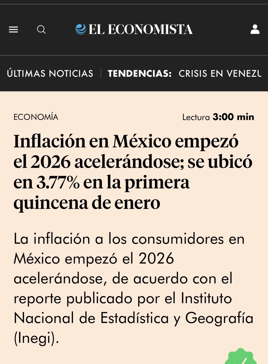 Se acelera la inflación y el Banco de México sigue perdiendo credibilidad . Los alimentos siguen afectando el poder adquisitivo . Insisto Morena Nos HUNDE