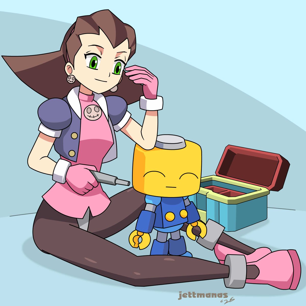 jeffnevins's tweet photo. Tron Bonne- 1st art trade of '26. Enjoyed her in MegaMan Legends games, & Misadventures of Tron Bonne, which I watched long ago. And Marvel vs Capcom 2 & 3, which I played. Rights to Capcom. #MarvelvsCapcom #CAPCOM #fanart #tronbonne #megaman #megamanlegends #servbot https://t.co/WPgA66z3QO