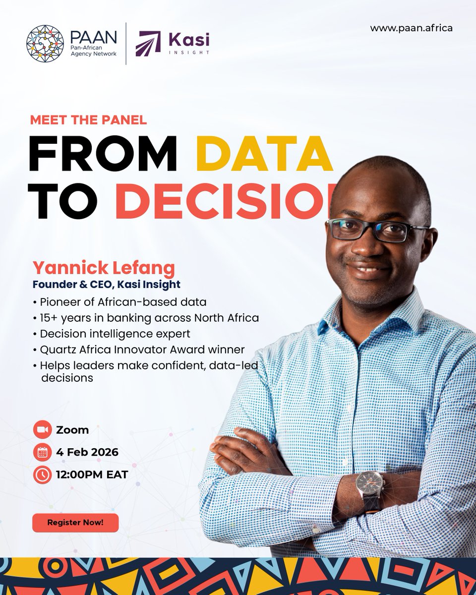 With real conversations and practical takeaways, our upcoming webinar session is built for the people shaping the future of African agencies.

4 Feb 2026 | 12 PM EAT
Live on Zoom
Save your seat: tinyurl.com/tr8exd3u

#PAANWebinar #AfricanAgencies #CreativeEconomyAfrica